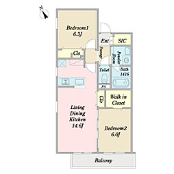 間取図画像 2LDK