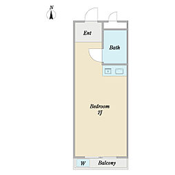 新堀ビル ワンルームの間取図画像
