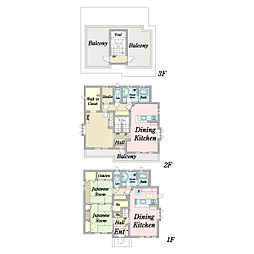 片町1丁目戸建て 1階4LDKの間取り