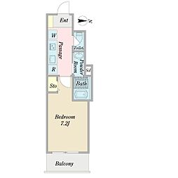 サクヤコノハナ 7階1Kの間取り