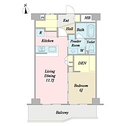 メゾン東府中 2DKの間取図画像