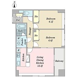 間取図画像 2LDK
