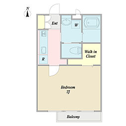 ステューディオ・コペン 1Kの間取図画像