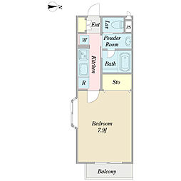 ルーチェ西新井 1Kの間取図画像
