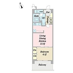 NB西新井南ウィング 1LDKの間取図画像