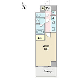 ＧＲＡＮＤ　ＤＵＫＥ 9階1Kの間取り