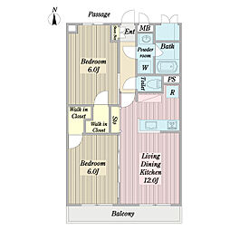 間取図画像 2LDK