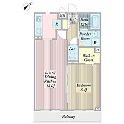 グラン・マシェリ 1LDKの間取図画像