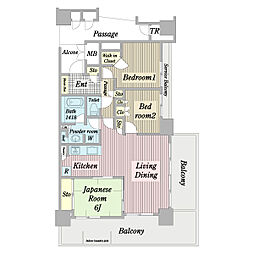 アルファグランデ篠崎弐番街 3LDKの間取図画像