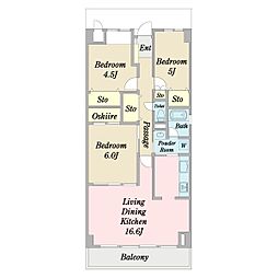 間取図画像 3LDK