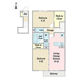 グランシャリオ5 2LDKの間取図画像