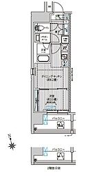 プレミアムフラット三郷ステーションサイト 1DKの間取図画像