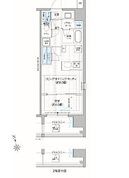 プレミアムフラット三郷ステーションサイト 1LDKの間取図画像