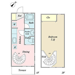 Ｂｌａｎｃ　Ｓｐｉｒａｌｅ 1階1DKの間取り