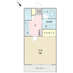 アクエルド百合ヶ丘 1Kの間取図画像