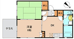 アス新取手 2DKの間取図画像