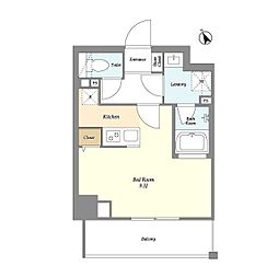 プレール・ドゥーク練馬北町 6階ワンルームの間取り