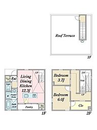 Ｂｅｌｌｅｖｉｌｌｅ 1階2LDKの間取り