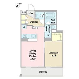 グランセレッソ 1LDKの間取図画像