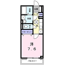 シャトーブラン 1Kの間取図画像