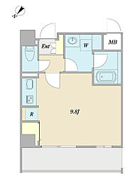 （仮称）江戸川区船堀マンション新築工事 0501 5階ワンルームの間取り