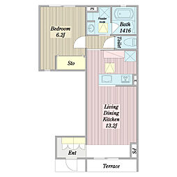 グランメゾン 1LDKの間取図画像