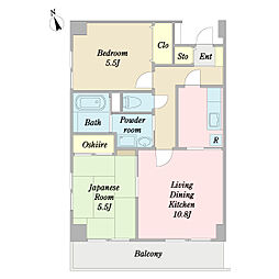 ブライティスト船堀 2LDKの間取図画像