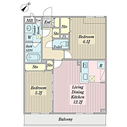 フォレストK 2LDKの間取図画像