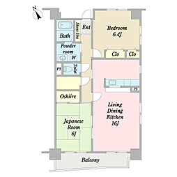 ロートフィオーレ 2LDKの間取図画像