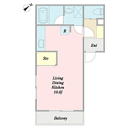 セレッソ濱嶋 ワンルームの間取図画像