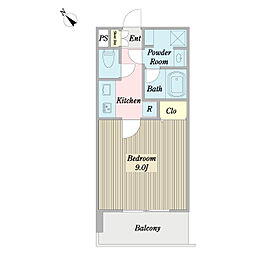 プロシード柏エスト 1Kの間取図画像