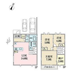 ハイムマードル 3LDKの間取図画像