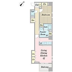 根戸屋ビル 1LDKの間取図画像