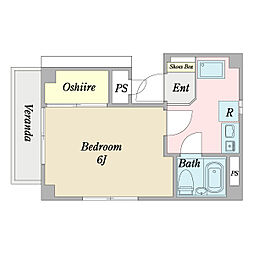 ファミリーハイツ 3階1Kの間取り
