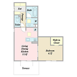 Green Terrace 1LDKの間取図画像