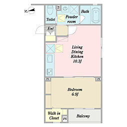 ＳＥＡＬ　ＴＯＤＯＲＯＫＩ　151 2階1LDKの間取り