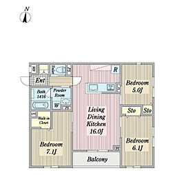 間取図画像 3LDK