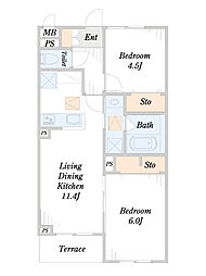間取図画像 2LDK