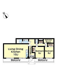 間取図画像 2LDK