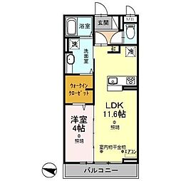 レーヴ　III 303 3階1LDKの間取り