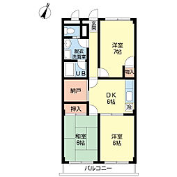 ジョイパーク 3DKの間取図画像