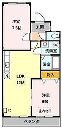 みのりマンション 2LDKの間取図画像