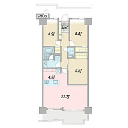 プローラ津田沼 3LDKの間取図画像