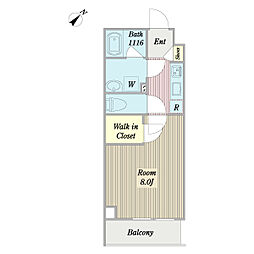 Ｌａｖｉｅｒｅ 1階1Kの間取り