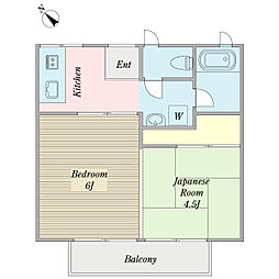 ガーデンハイツ 2Kの間取図画像