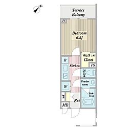 ミオラ 1Kの間取図画像