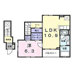 ベラヴィータ 1LDKの間取図画像