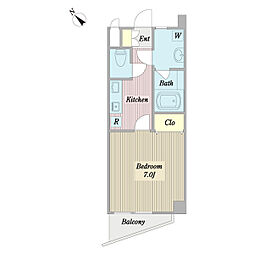 チュラビスタみずほ 1Kの間取図画像