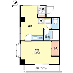 シャトーみずほ台 1DKの間取図画像