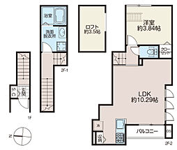 エリシオン 1階1LDKの間取り